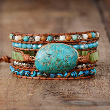 Spirit Turquoise Jasper Wrap Bracelet-Your Soul Place